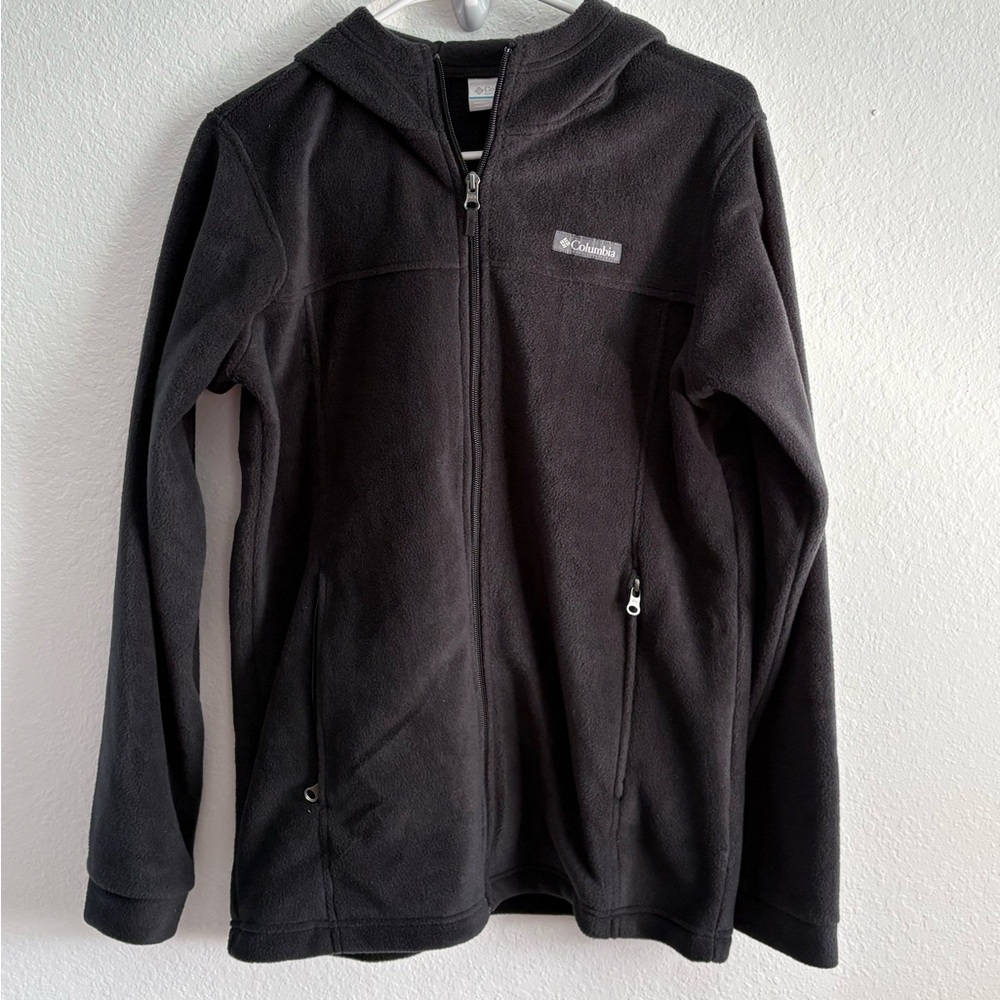 COLUMBIA BLACK FULL-ZIP FLEECE GIRLS JACKET (18-20)- WOMENS MED
